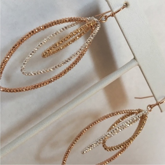 NWT Trio Twist Fold and Silver Earrings - Picture 2 of 3